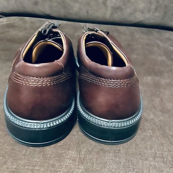 BROWN 45 ECCO Lace Up Leather dress shoes with comfort soles SIZE 11/11.5 US - Picture 4 of 7